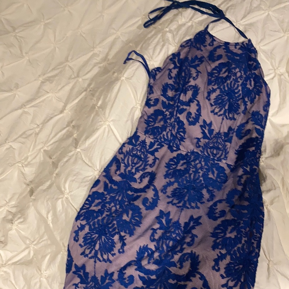 Selfie Leslie blue lace dress like new